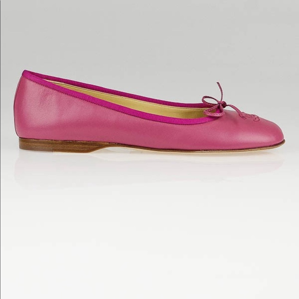 Chanel Pink Round Toe Ballet Flats It 39 perfect everyday pop of color slip on